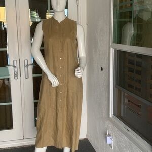 Chic Sleeveless Tan Midi Dress by Vittadini
